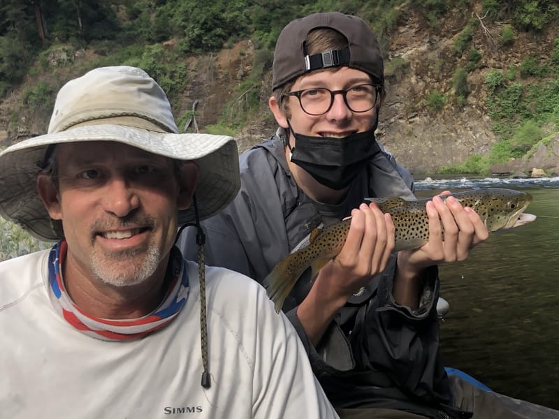 Gourmet streamside lunch served during a fly fishing trip on the Upper Sacramento River